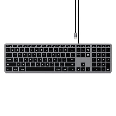 satechi slim w3 wired backlit keyboard (space grey)